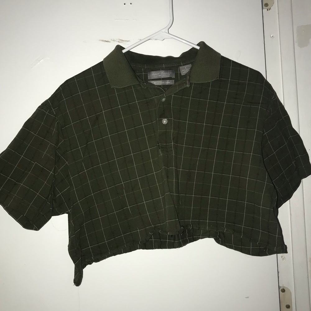 cropped plaid shirt